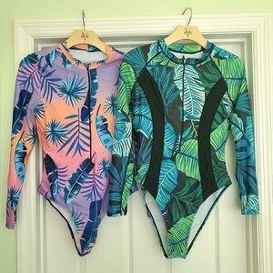 Women's Long Sleeve One-Piece Swimsuit- Shein- Size Large (8/10)